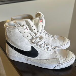 Nike Blazers White and Black High-Top Sneakers